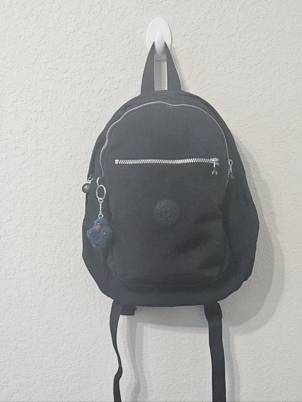 Kipling Challenger Nylon Backpack Navy Blue Laptop Travel Carry On